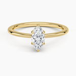 Elle Hidden Halo Diamond Ring Yellow Gold 18k Marquise Engagement Ring