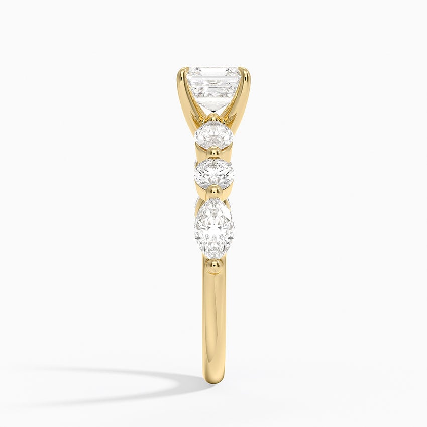 Grand Versailles Diamond Ring Yellow Gold 18k Asscher Engagement Ring