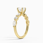 Grand Versailles Diamond Ring Yellow Gold 18k Cushion Engagement Ring