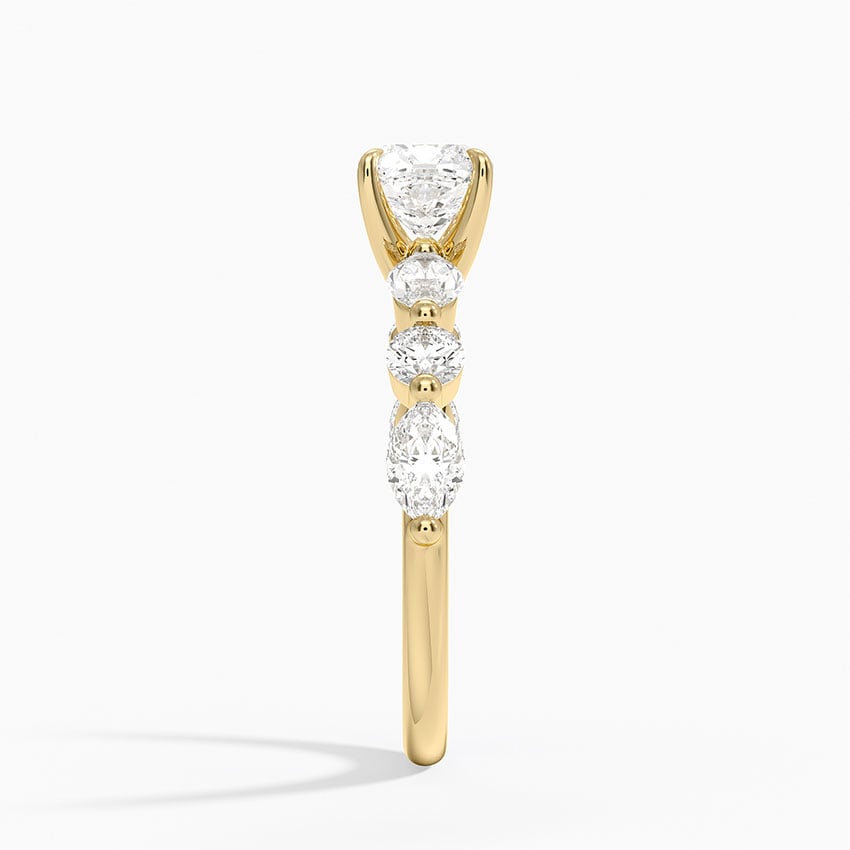 Grand Versailles Diamond Ring Yellow Gold 18k Cushion Engagement Ring