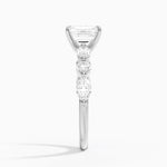 Grand Versailles Diamond Ring Platinum Emerald Engagement Ring