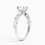 Grand Versailles Diamond Ring Platinum Pear Engagement Ring