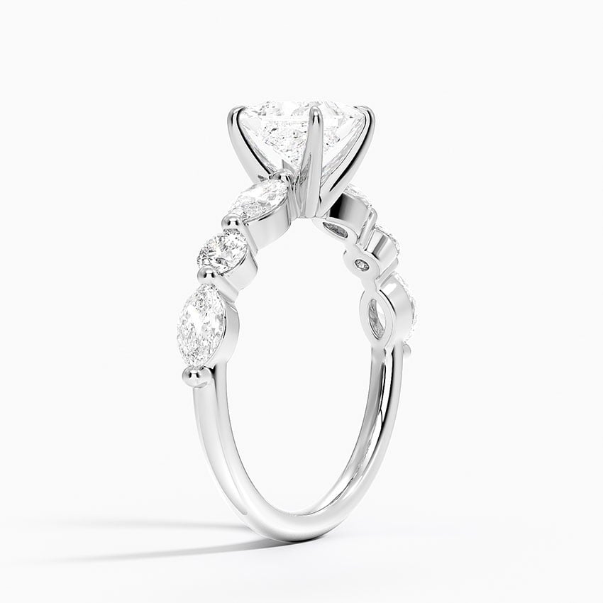 Grand Versailles Diamond Ring Platinum Princess Engagement Ring
