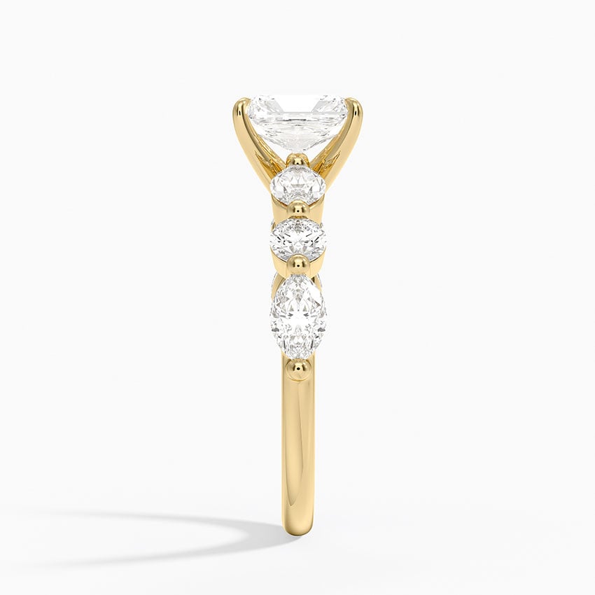 Grand Versailles Diamond Ring Yellow Gold 18k Radiant Engagement Ring