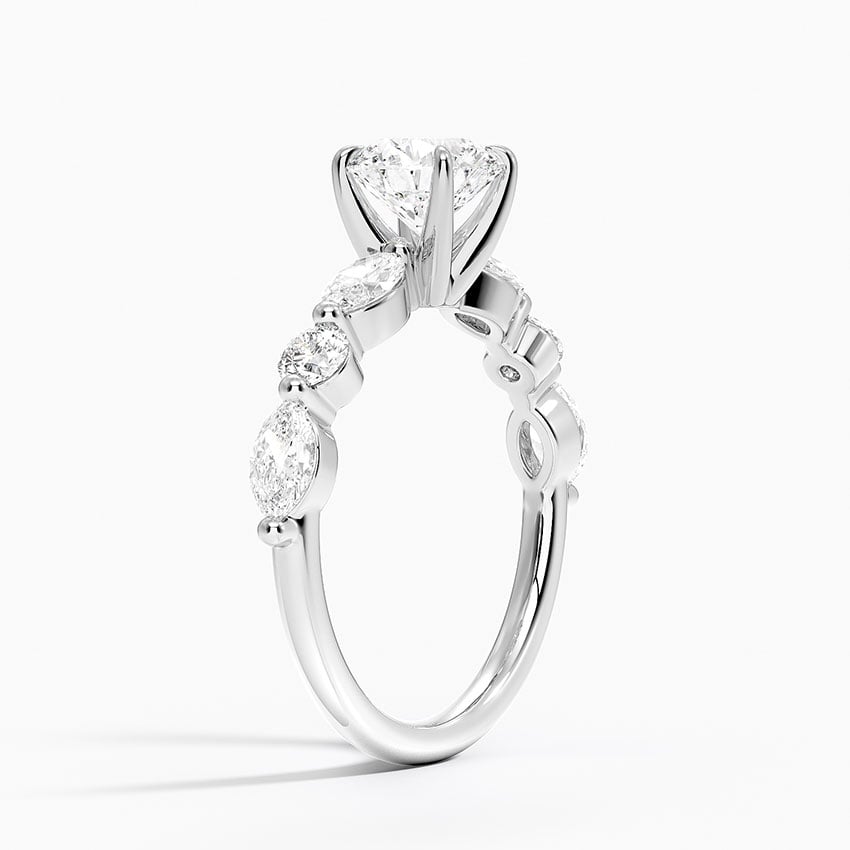 Grand Versailles Diamond Ring Platinum Round Engagement Ring