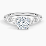 Grand Versailles Diamond Ring Platinum Cushion Engagement Ring