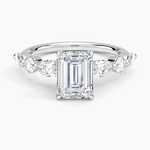 Grand Versailles Diamond Ring Platinum Emerald Engagement Ring