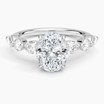 Grand Versailles Diamond Ring Platinum Oval Engagement Ring