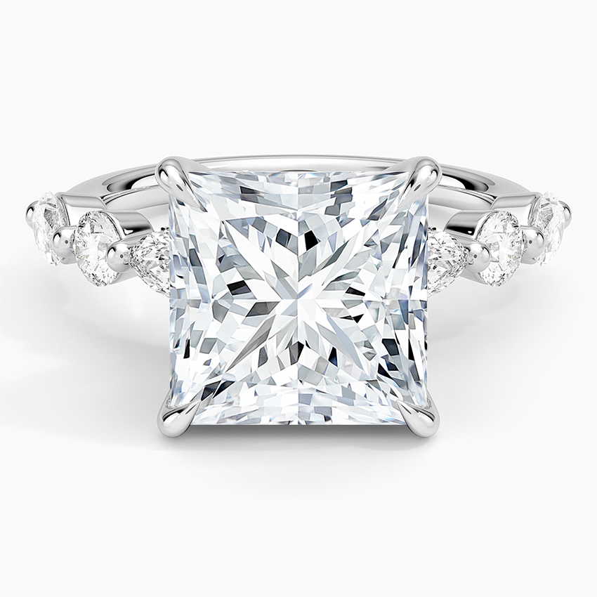 Grand Versailles Diamond Ring Platinum Princess Engagement Ring