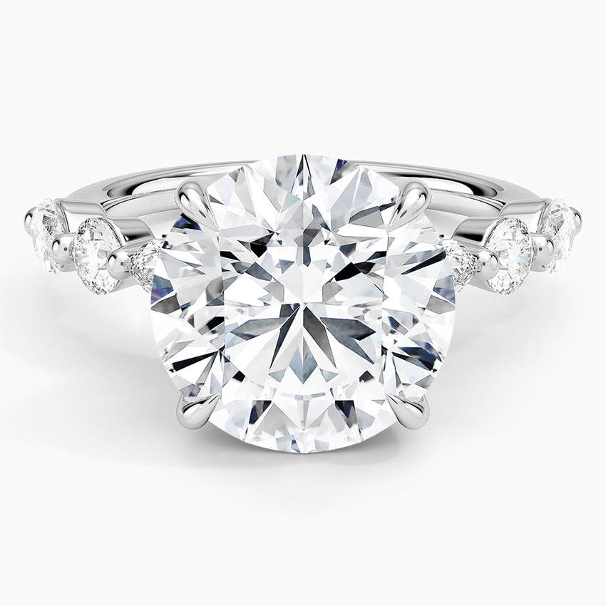 Grand Versailles Diamond Ring Platinum Round Engagement Ring