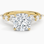 Grand Versailles Diamond Ring Yellow Gold 18k Cushion Engagement Ring