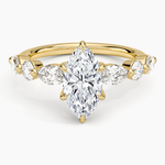 Grand Versailles Diamond Ring Yellow Gold 18k Marquise Engagement Ring