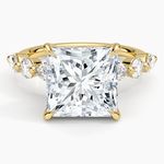Grand Versailles Diamond Ring Yellow Gold 18k Princess Engagement Ring