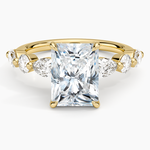 Grand Versailles Diamond Ring Yellow Gold 18k Radiant Engagement Ring