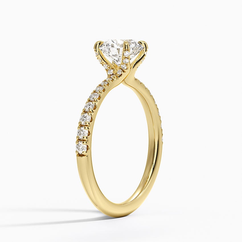 Freesia 2mm Diamond Ring (1/3 ct. tw.) Yellow Gold 18k Round Engagement Ring