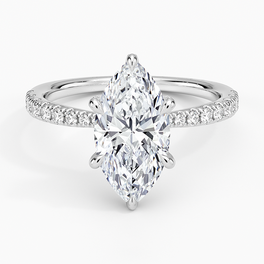 Freesia 2mm Diamond Ring (1/3 ct. tw.) Platinum Marquise Engagement Ring