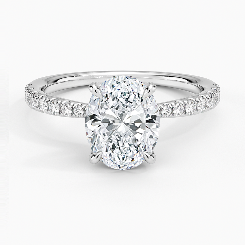 Freesia 2mm Diamond Ring (1/3 ct. tw.) Platinum Oval Engagement Ring