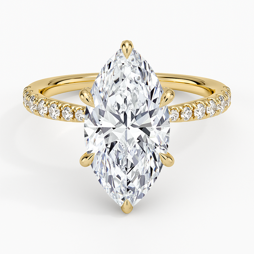 Freesia 2mm Diamond Ring (1/3 ct. tw.) Yellow Gold 18k Marquise Engagement Ring