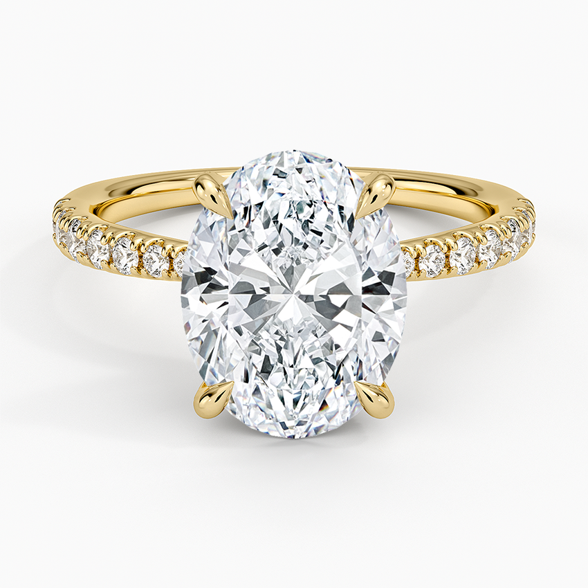 Freesia 2mm Diamond Ring (1/3 ct. tw.) Yellow Gold 18k Oval Engagement Ring