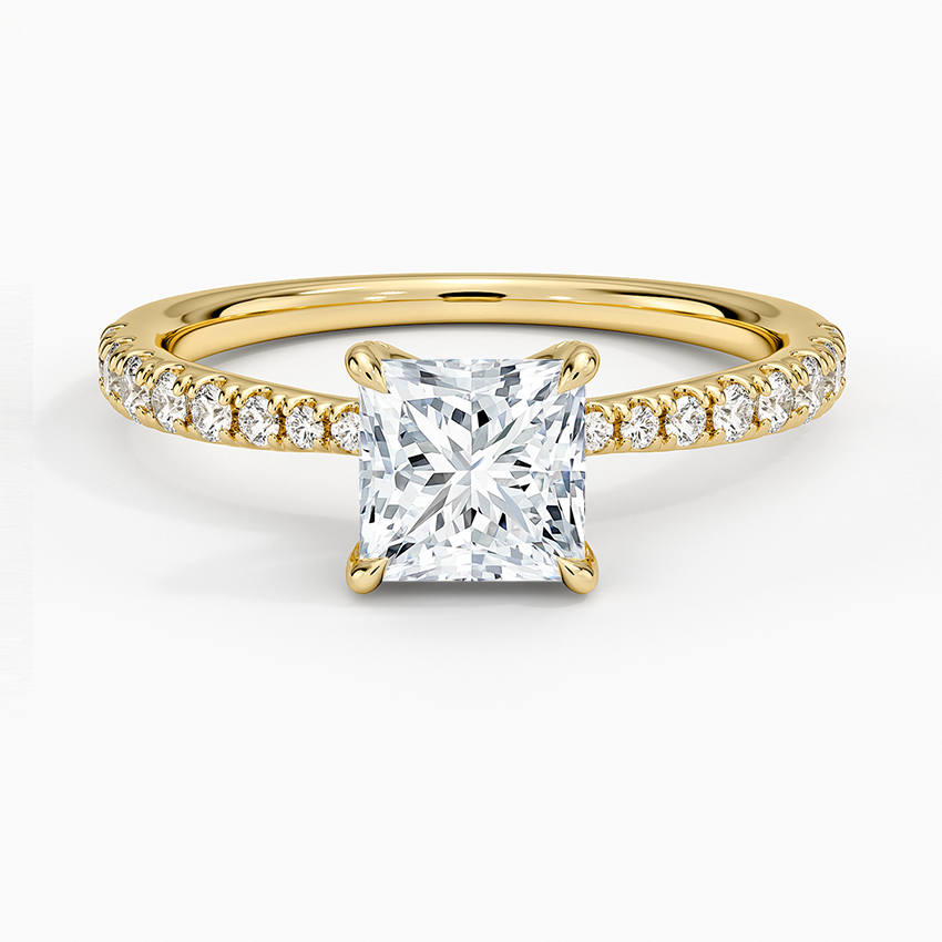 Freesia 2mm Diamond Ring (1/3 ct. tw.) Yellow Gold 18k Princess Engagement Ring