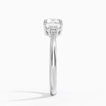 Half Moon Three Stone Diamond Ring (1/4 ct. tw.) Platinum Cushion Engagement Ring