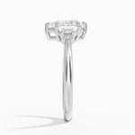 Half Moon Three Stone Diamond Ring (1/4 ct. tw.) Platinum Pear Engagement Ring