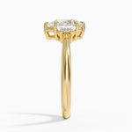 Half Moon Three Stone Diamond Ring (1/4 ct. tw.) Yellow Gold 18k Pear Engagement Ring