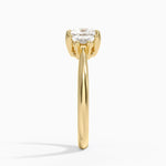 Half Moon Three Stone Diamond Ring (1/4 ct. tw.) Yellow Gold 18k Princess Engagement Ring