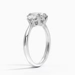 Half Moon Three Stone Diamond Ring (1/4 ct. tw.) Platinum Round Engagement Ring