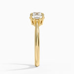 Half Moon Three Stone Diamond Ring (1/4 ct. tw.) Yellow Gold 18k Round Engagement Ring