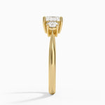 Selene Three Stone Diamond Ring (1/3 ct. tw.) Yellow Gold 18k Asscher Engagement Ring