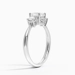 Selene Three Stone Diamond Ring (1/3 ct. tw.) Platinum Cushion Engagement Ring