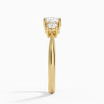 Selene Three Stone Diamond Ring (1/3 ct. tw.) Yellow Gold 18k Cushion Engagement Ring