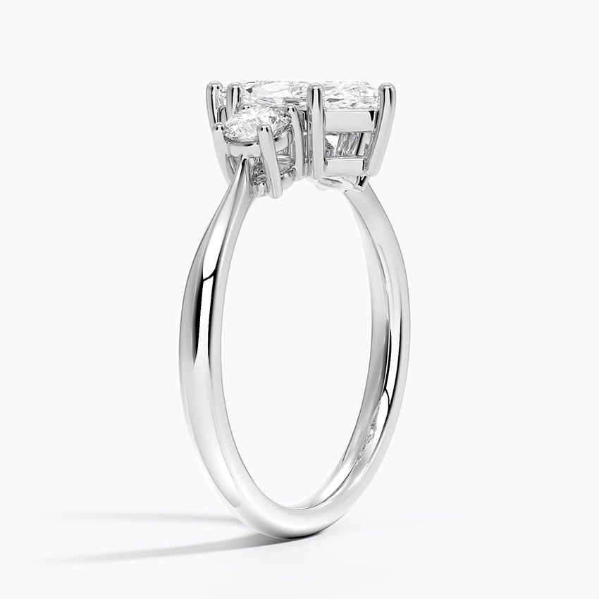 Selene Three Stone Diamond Ring (1/3 ct. tw.) Platinum Marquise Engagement Ring