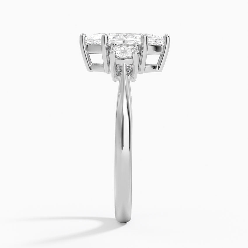 Selene Three Stone Diamond Ring (1/3 ct. tw.) Platinum Marquise Engagement Ring