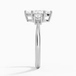 Selene Three Stone Diamond Ring (1/3 ct. tw.) Platinum Marquise Engagement Ring