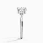 Selene Three Stone Diamond Ring (1/3 ct. tw.) Platinum Oval Engagement Ring