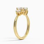 Selene Three Stone Diamond Ring (1/3 ct. tw.) Yellow Gold 18k Oval Engagement Ring