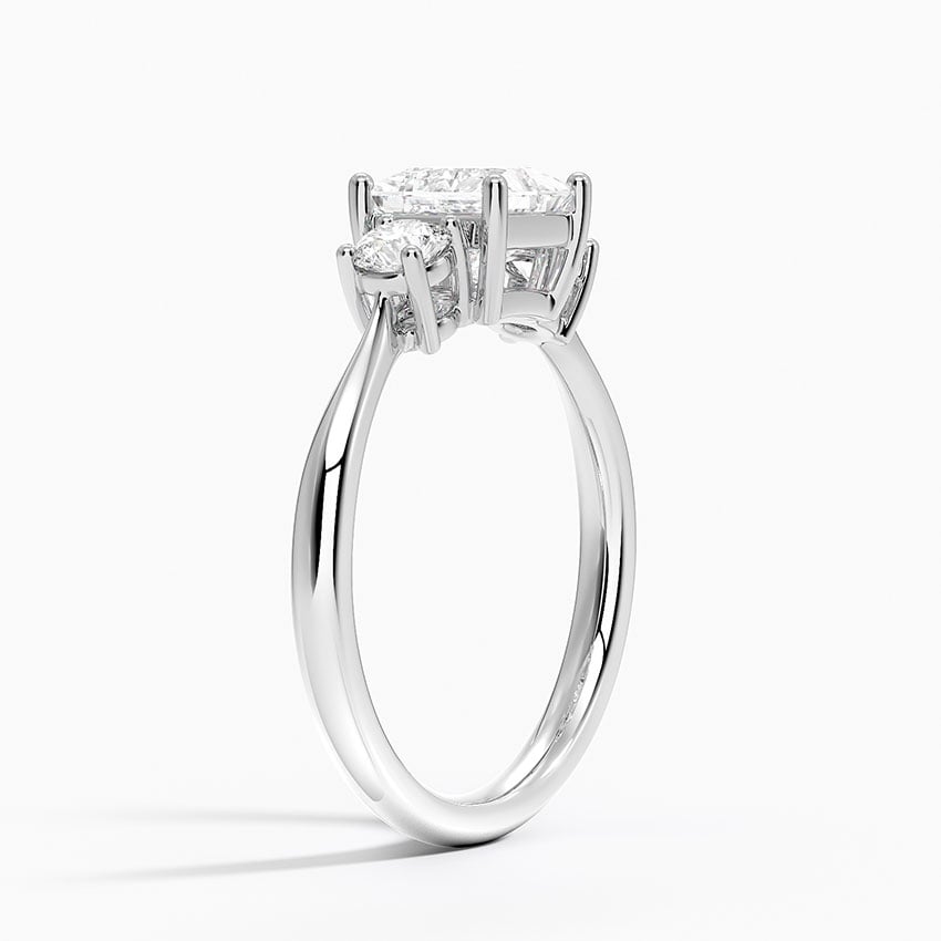 Selene Three Stone Diamond Ring (1/3 ct. tw.) Platinum Princess Engagement Ring