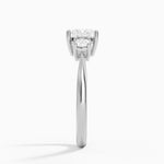 Selene Three Stone Diamond Ring (1/3 ct. tw.) Platinum Princess Engagement Ring