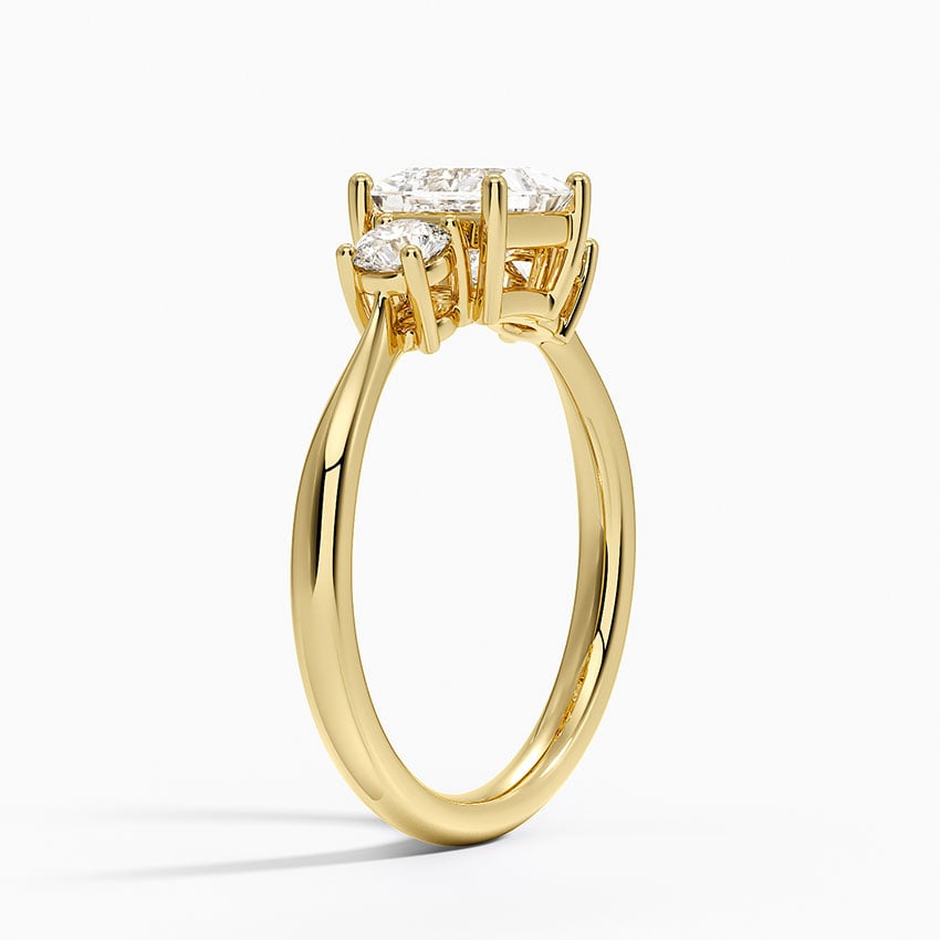 Selene Three Stone Diamond Ring (1/3 ct. tw.) Yellow Gold 18k Princess Engagement Ring