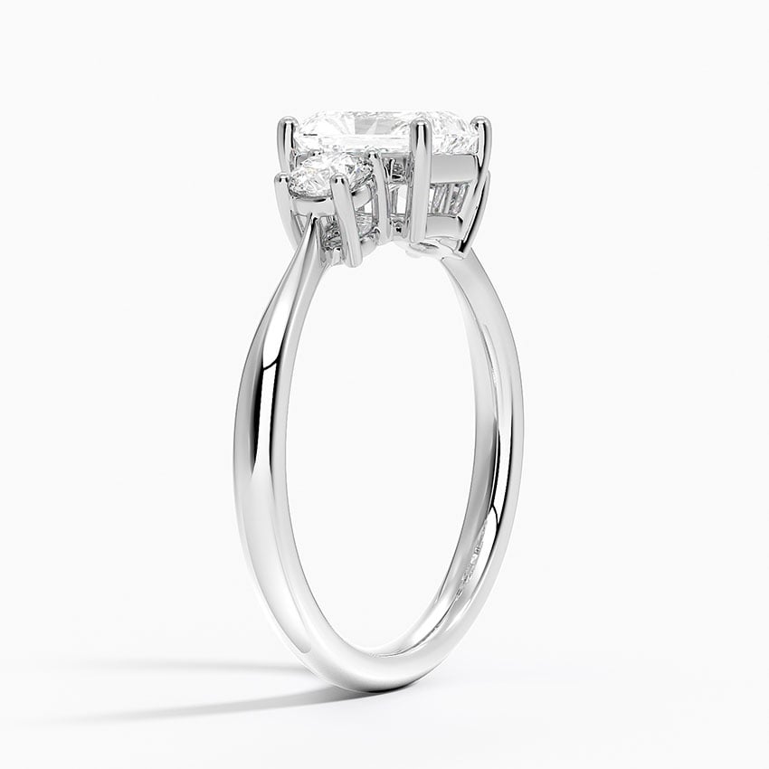 Selene Three Stone Diamond Ring (1/3 ct. tw.) Platinum Radiant Engagement Ring