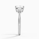 Selene Three Stone Diamond Ring (1/3 ct. tw.) Platinum Radiant Engagement Ring
