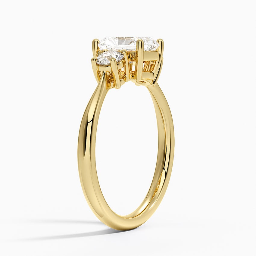 Selene Three Stone Diamond Ring (1/3 ct. tw.) Yellow Gold 18k Radiant Engagement Ring