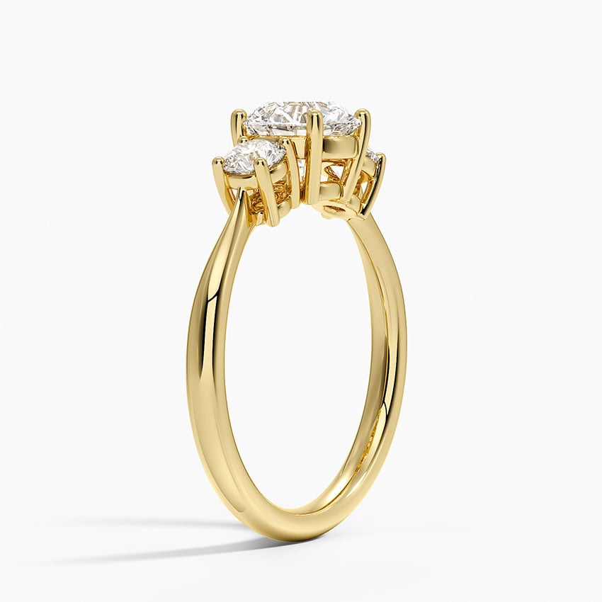 Selene Three Stone Diamond Ring (1/3 ct. tw.) Yellow Gold 18k Round Engagement Ring