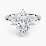 Selene Three Stone Diamond Ring (1/3 ct. tw.) Platinum Marquise Engagement Ring