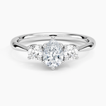 Selene Three Stone Diamond Ring (1/3 ct. tw.) Platinum Pear Engagement Ring