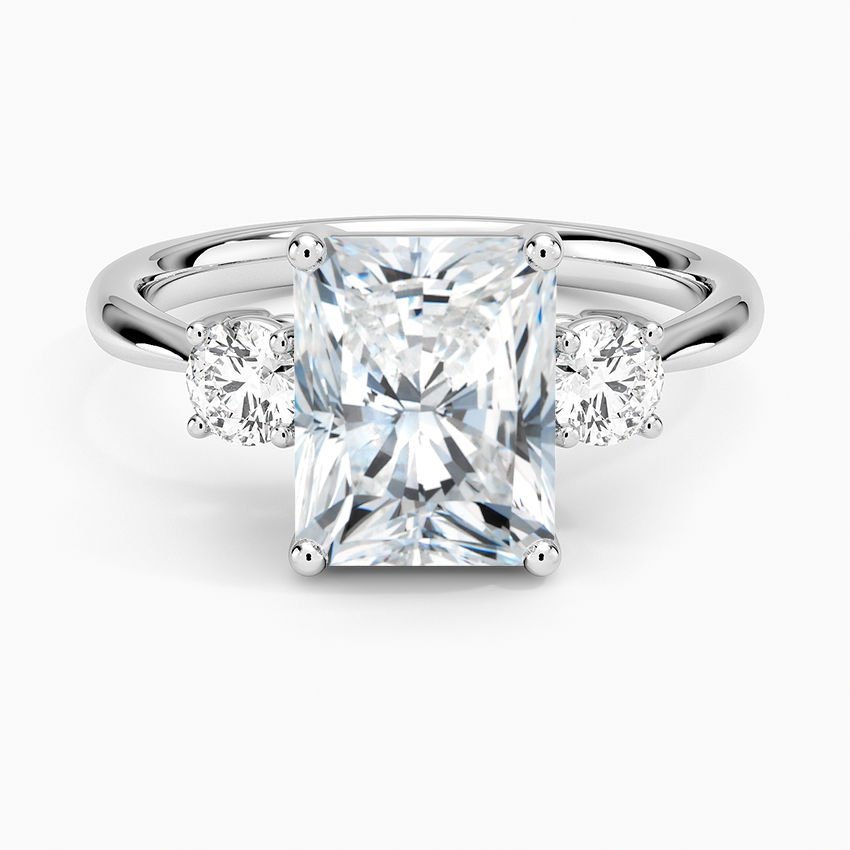 Selene Three Stone Diamond Ring (1/3 ct. tw.) Platinum Radiant Engagement Ring