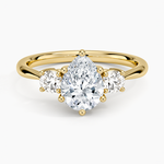 Selene Three Stone Diamond Ring (1/3 ct. tw.) Yellow Gold 18k Pear Engagement Ring