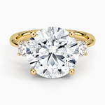Selene Three Stone Diamond Ring (1/3 ct. tw.) Yellow Gold 18k Round Engagement Ring